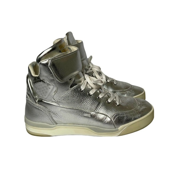 Mens Alexander Mcqueen x Puma Move Mid Metallic Silver Sneakers 361673-01 US 8.5 - Picture 1 of 12